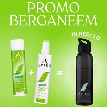 Aries - Kit Berganeem Lozione Spray, Shampoo e Borraccia