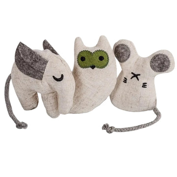 Ne&No - Giocattolo per gatti  Set 3 pupazzetti Erba Gatta