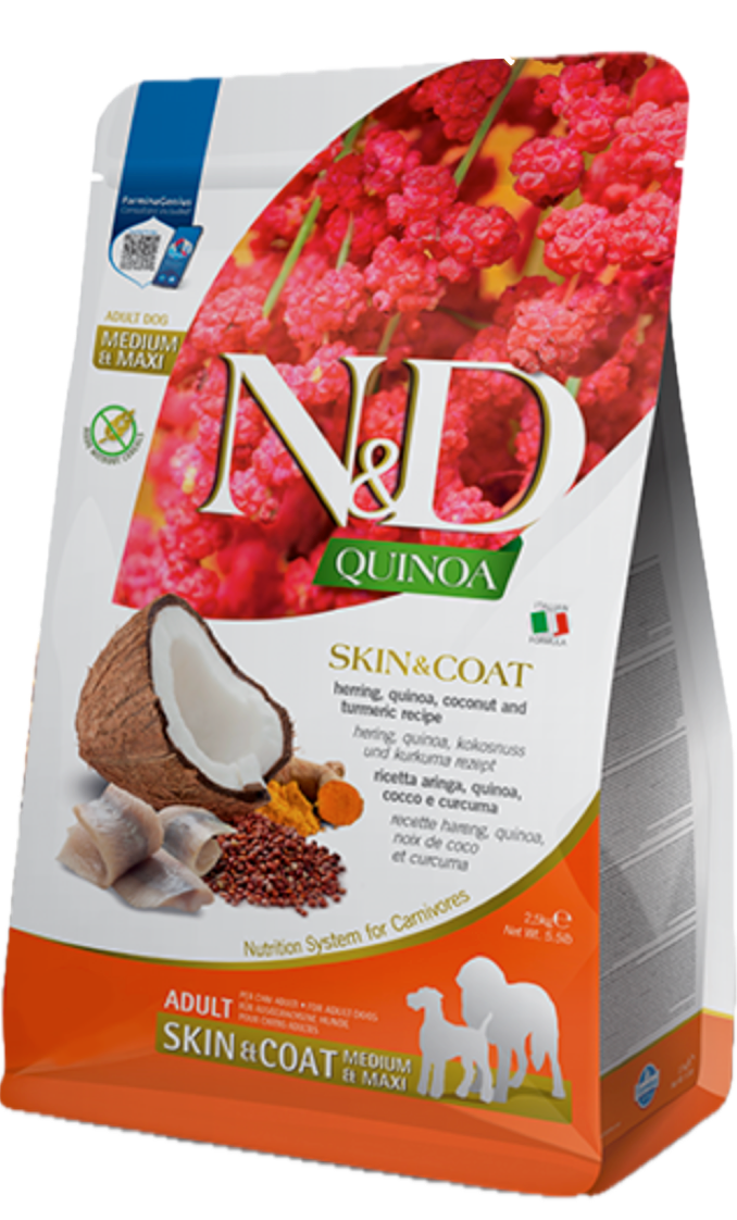 Farmina Dog N&D Quinoa Skin & Coat Aringhe