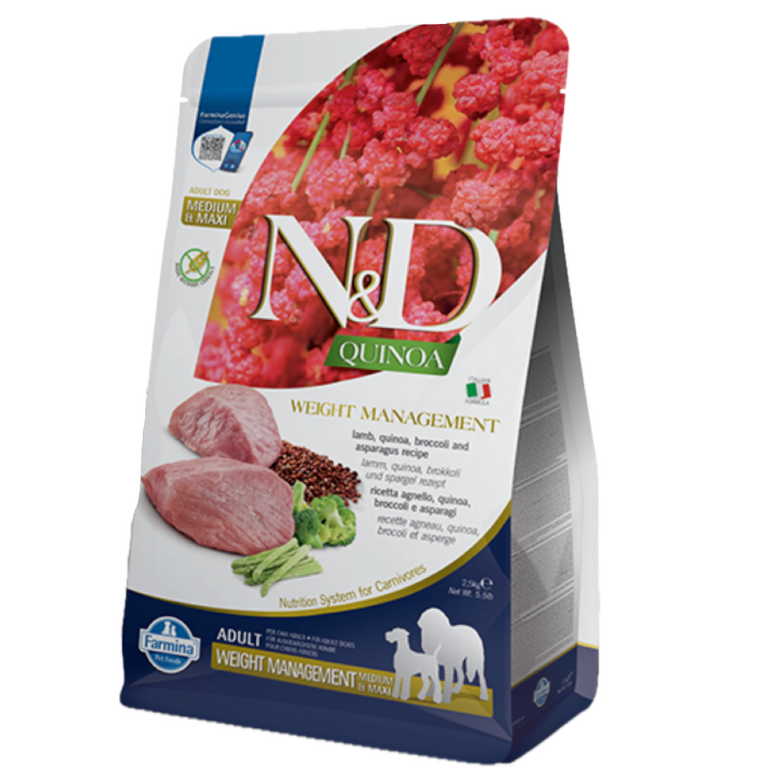 Farmina Dog N&D Quinoa Weight Management Agnello