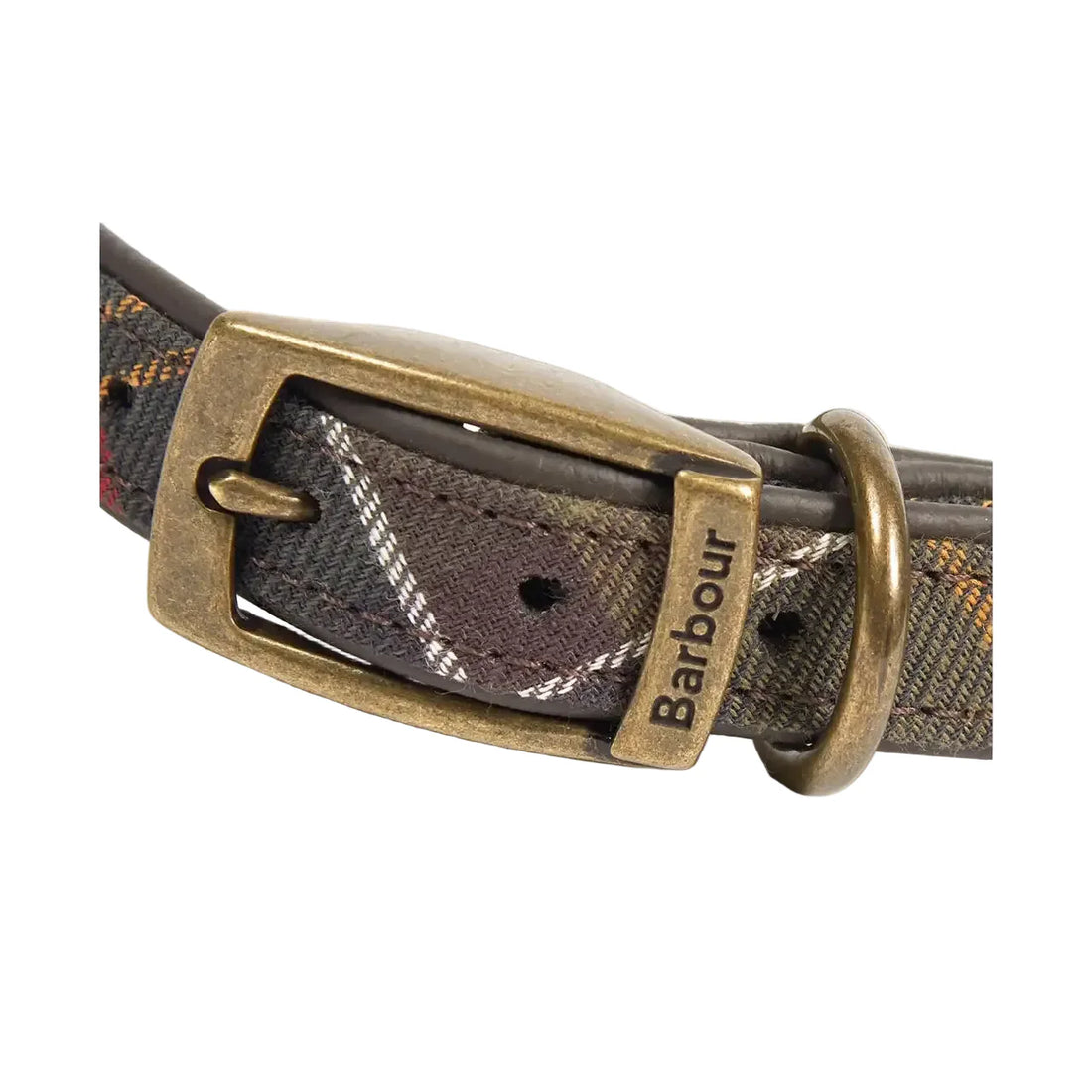Barbour - Collare per cani in pelle e cotone Tartan