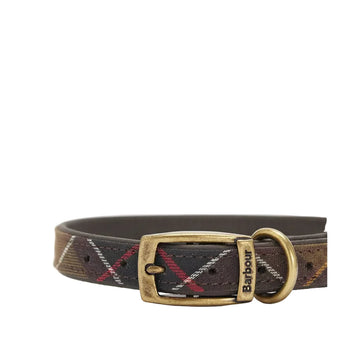 Barbour - Collare per cani in pelle e cotone Tartan