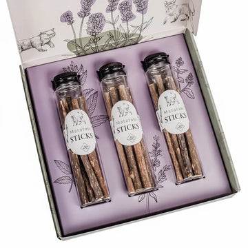 Ne&No® Bastoncini Matatabi per Gatti - Set da 3 in Scatola Regalo