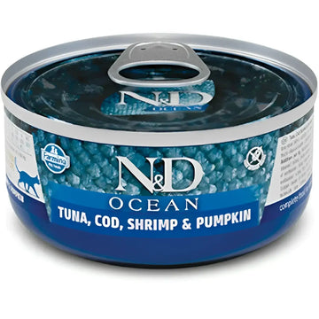 Farmina Cat N&D Ocean Tonno, Merluzzo, Gamberetti e Zucca