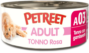 Petreet A03 Tonno rosa e gamberetti 70gr
