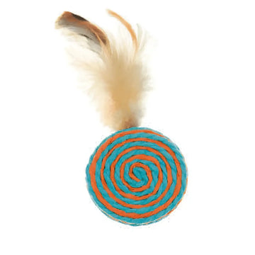 Sisal con piume Caramella