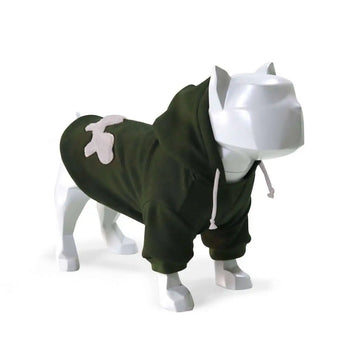 United Pets - Felpa con cappuccio Bull Verde e Grigio